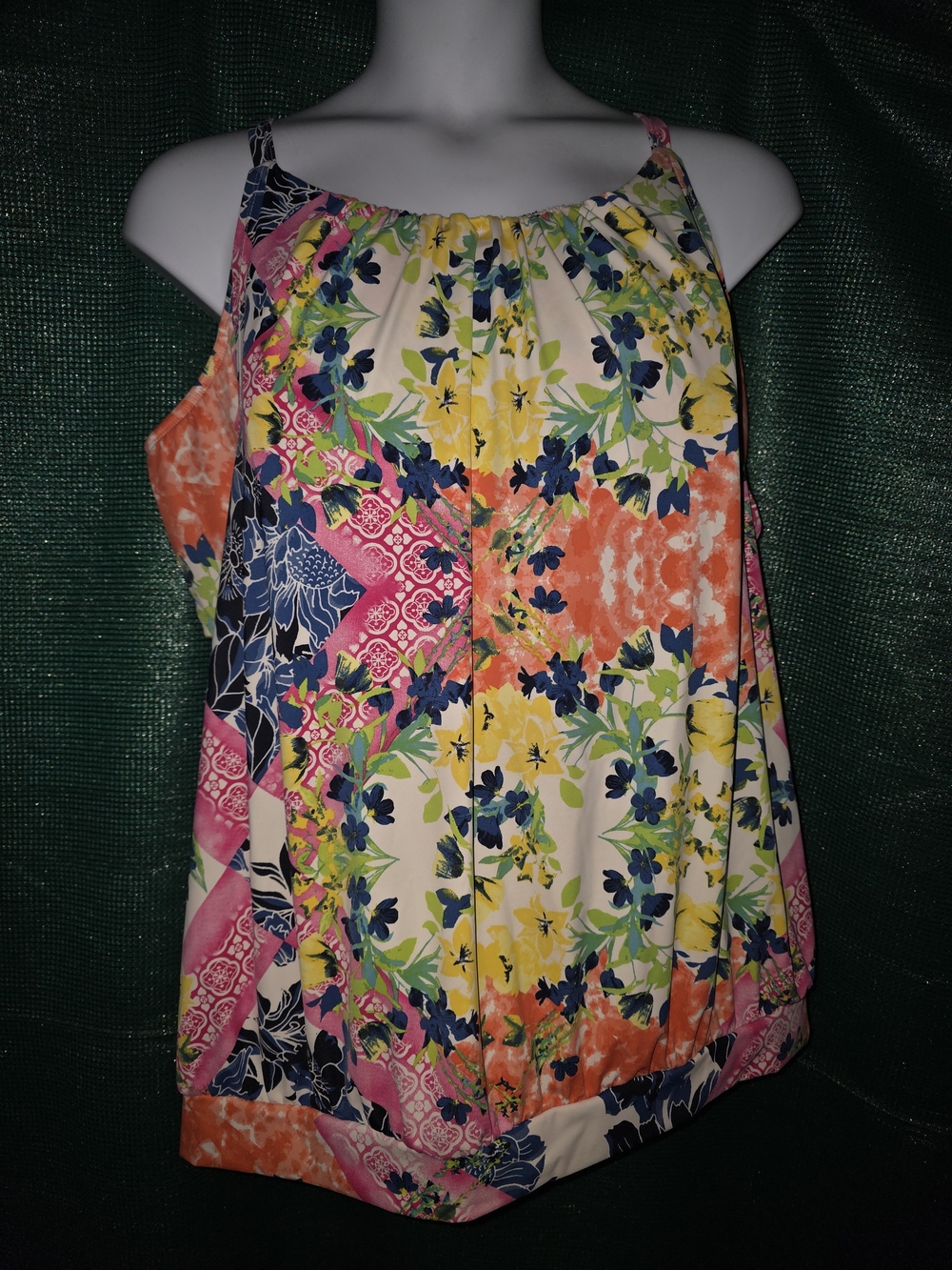 Plus Size 26 4x Women's Floral Lane Bryant Swim tankini Swimsuit Too Blauson
